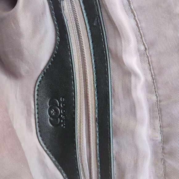 Coofit Elegant Black Satchel with Gold Accents and Curved Handles - Picture 13 of 15